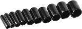 Set van 150 flexibele hulzen (omdop, huls, rond, 1.3 mm, zwart) [O-RO-1.3-B-S]