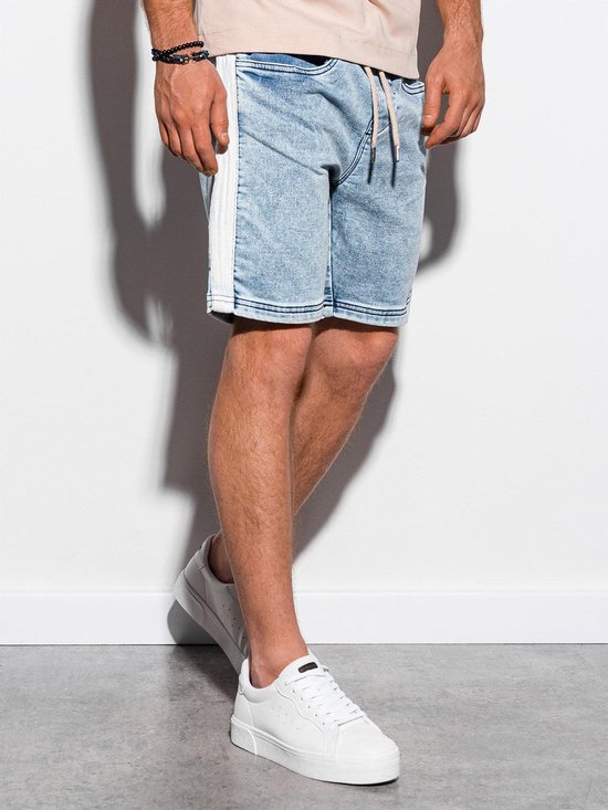 Korte broek heren jeans short met stretch | denim | grijs