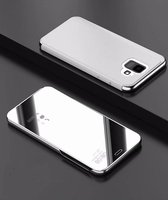 Galvaniseren spiegel horizontale flip lederen tas voor Xiaomi Pocophone F1, met houder (zilver)