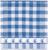 Twentse Damast Keuken Handdoeken - Hollandse Designs - Keukendoeken Set - 6 stuks - 50x55 cm - Molen Blauw