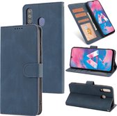 Voor Samsung Galaxy M30 / A40s Fantasie Klassiek Huidgevoel Kalfsleer Textuur Magnetische gesp Horizontale Flip PU lederen tas met houder & kaartsleuf & portemonnee (blauw)