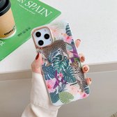 Gouden cirkelpatroon dubbelzijdig lamineren TPU-hoesje voor iPhone 12/12 Pro (luipaard)