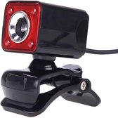 A862 360 graden draaibare 12MP HD webcam USB-draadcamera met microfoon en 4 LED-lampjes voor desktop Skype Computer PC Laptop, kabellengte: 1,4 m