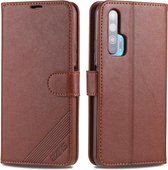 Voor Huawei Honor 20 Pro AZNS Schapenvacht Textuur Horizontale Flip Leren Case met Houder & Kaartsleuven & Portemonnee (Bruin)