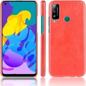 Voor Huawei Honor Play 4T Schokbestendige Litchi-textuur PC + PU-hoes (rood)
