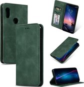 Retro Skin Feel Business Magnetische Horizontale Flip Leren Case voor Xiaomi Redmi Note6 & Redmi Note6 Pro (Legergroen)