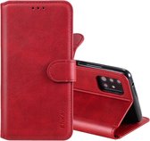 Voor Samsung Galaxy A51 ENKAY Hat-Prince horizontale flip lederen tas met houder & kaartsleuven en portemonnee (rood)