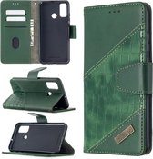 Voor Huawei P smart 2020 Bijpassende kleur Krokodiltextuur Horizontale flip PU lederen hoes met houder & kaartsleuven & portemonnee (groen)