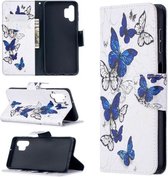 Voor Samsung Galaxy A32 5G Gekleurde Tekening Patroon Horizontale Flip Leren Case met Houder & Kaartsleuven & Portemonnee (Butterfly Swarm)