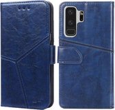 Voor Samsung Galaxy S9 + geometrische stiksels Horizontale flip TPU + PU lederen tas met houder & kaartsleuven en portemonnee (blauw)