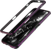 Voor OPPO Realme X50 5G Aluminium schokbestendig beschermend bumperframe (zwart paars)
