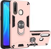 Voor vivo Z5x / Z1 Pro 2 in 1 Armor Series PC + TPU beschermhoes met ringhouder (roségoud)