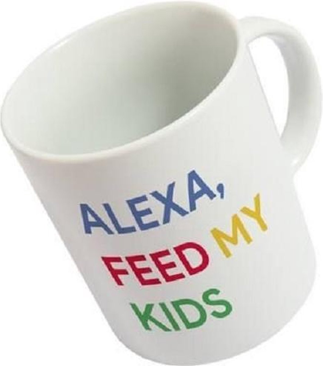 Fisura Mok Alexa Feed My Kids 350 Ml Keramiek Wit