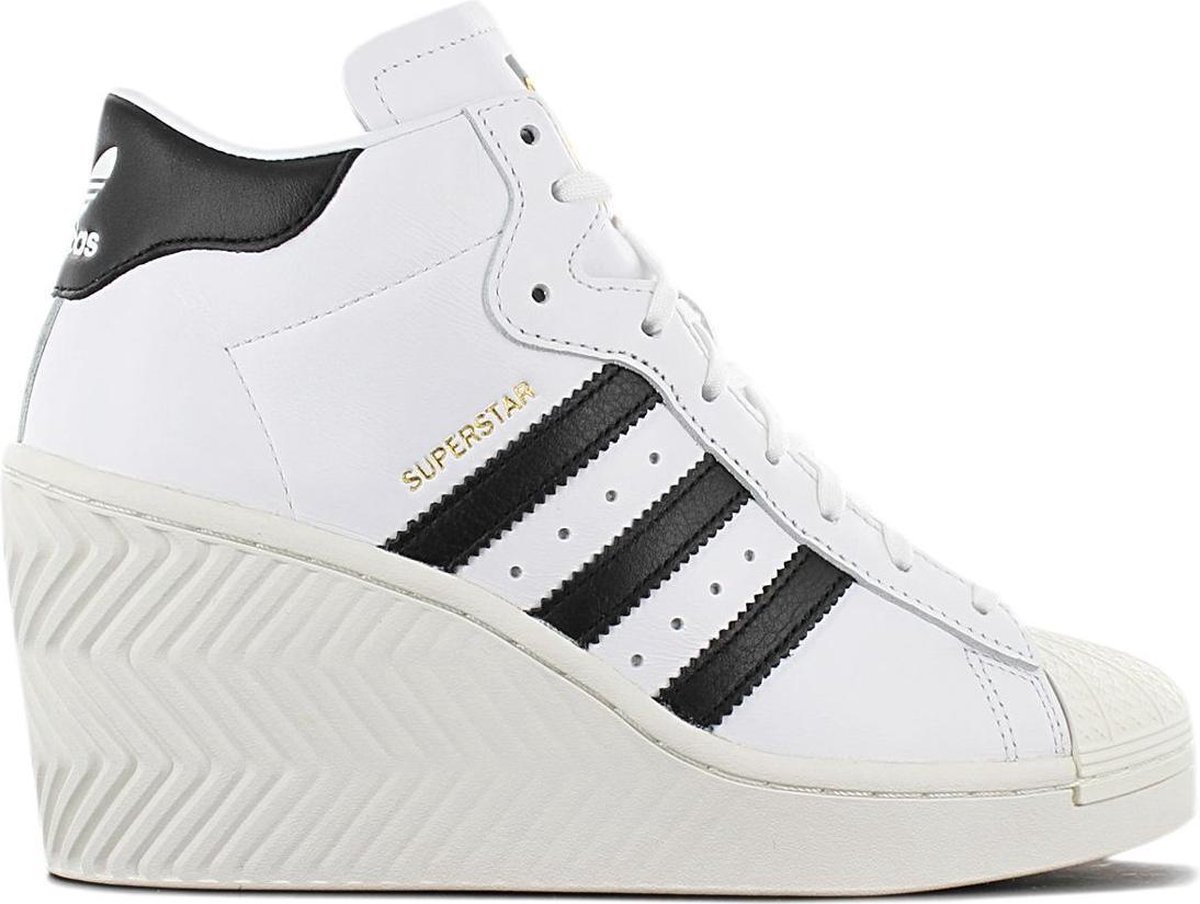 adidas Superstar W - Dames Plateau Sneakers Sport Casual Wedge Wit... | bol.com