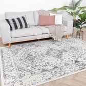 Zacht Vloerkleed Ambiance - Oriental Wit Grijs 80x150cm
