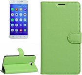 Voor Galaxy J7 Prime Litchi Texture Horizontale Flip PU lederen tas met houder & kaartsleuven & portemonnee (groen)