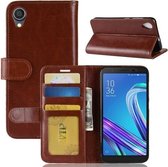 Crazy Horse Texture Horizontale Flip Leren Case voor Asus ZenFone Live (L1) ZA550KL, met Portemonnee & Houder & Kaartsleuven (Bruin)