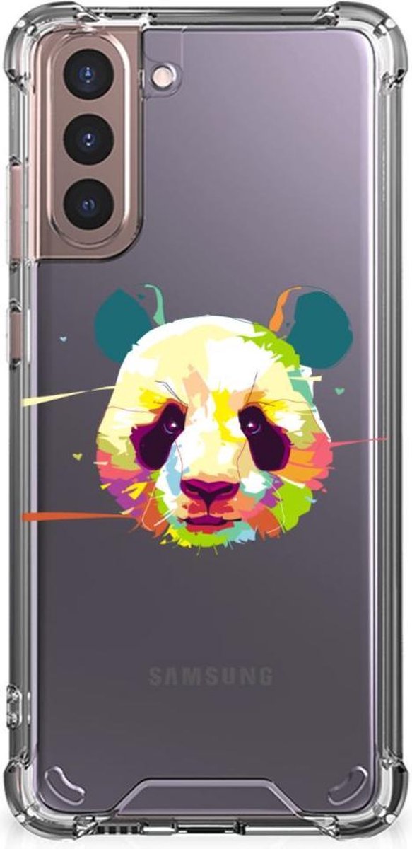 Samsung Galaxy S21 Plus Stevig Bumper Hoesje Panda Color
