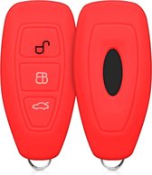 kwmobile autosleutel hoesje voor Ford 3-knops autosleutel Keyless Go - Autosleutel behuizing in rood