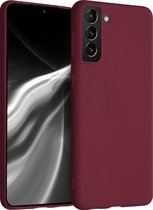 kwmobile telefoonhoesje voor Samsung Galaxy S21 Plus - Hoesje voor smartphone - Back cover in rabarber rood