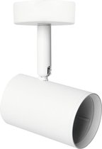 LED Plafondspot - Facto Colri - GU10 Fitting - 1-lichts - Rond - Mat Wit - Kantelbaar - Aluminium