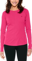 Coolibar - UV Zwemshirt voor dames - Longsleeve - Hightide - Jazzy Pink - maat XXL