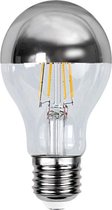 LED Peertje - Zilver Top Coated - E27 - 4W - Extra Warm Wit 2700K - Dimbaar