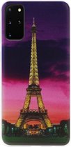 ADEL Siliconen Back Cover Softcase Hoesje Geschikt voor Samsung Galaxy S20 Plus - Parijs Eiffeltoren