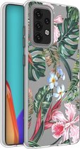 iMoshion Design voor de Samsung Galaxy A52(s) (5G/4G) hoesje - Jungle - Groen / Roze