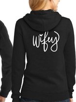 Hubby / Wifey Hoodie (Wifey - Maat XXL) | Koppel Cadeau | Valentijn Cadeautje voor hem & haar