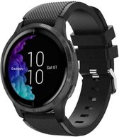 Siliconen Smartwatch bandje - Geschikt voor  Garmin Venu siliconen bandje - zwart - Horlogeband / Polsband / Armband