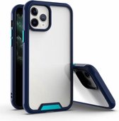 iPhone 12 Pro Max Bumper Case Hoesje - Apple iPhone 12 Pro Max – Transparant / Blauw