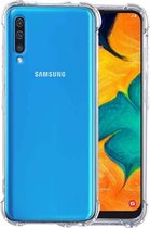 Crystal Backcase Transparant Shockproof Hoesje Samsung Galaxy A50 - Gratis Screen Protector - Telefoonhoesje - Smartphonehoesje