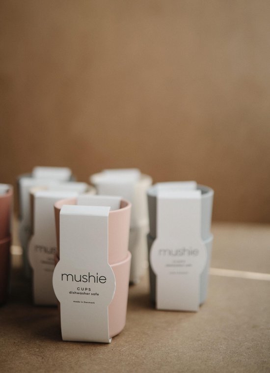 Siliconen drinkbeker - Mushie - BPA vrij - Ivory wit- set 2 van Mushie — afbeelding 4