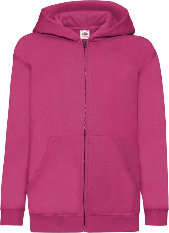 Fruit Of The Loom Kinderen / Kinder Unisex Sweatshirt met capuchon (Fuchsia)