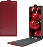 kwmobile hoesje voor met Samsung Galaxy A21s - Flip cover met magnetische sluiting in rood