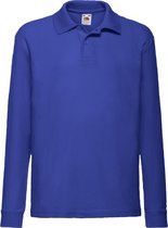Fruit Of The Loom Kinder Polo Lange Mouwen 65/35 Piqué / Kinderpolo (Royaal Blauw)