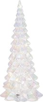 Kerstverlichting figuren acryl piramide boompje/kerstboompje met licht 26 cm - Piramide boompjes - kerstversiering