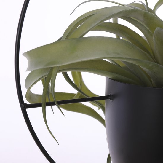 Mica Decorations Plantenpot - IJzer - industrieel zwart - L34 x W14 x H65 cm - Bloempot