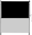 Store enrouleur noir et gris avec hauteur réglable.