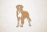 Wanddecoratie - Hond - Zwitserse sennenhond 1 - S - 58x40cm - Eiken - muurdecoratie - Line Art