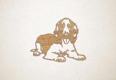 Wanddecoratie - Hond - Welsh Springer Spaniel - S - 45x57cm - Eiken - muurdecoratie - Line Art