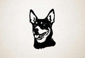 Wanddecoratie - Hond - Australische Kelpie 4 - XS - 29x19cm - Zwart - muurdecoratie - Line Art