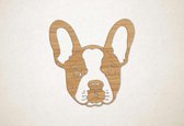Wanddecoratie - Hond - Boston Terrier 2 - S - 47x45cm - Eiken - muurdecoratie - Line Art