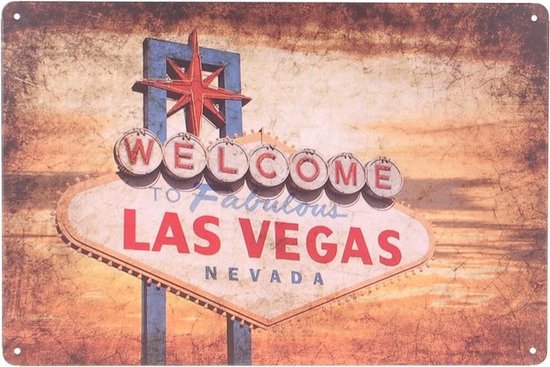 Metalen plaatje - Las Vegas