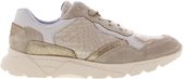 Tango | Kate 15-c beige suede bone white/gold leather sneaker - off white sole | Maat: 39