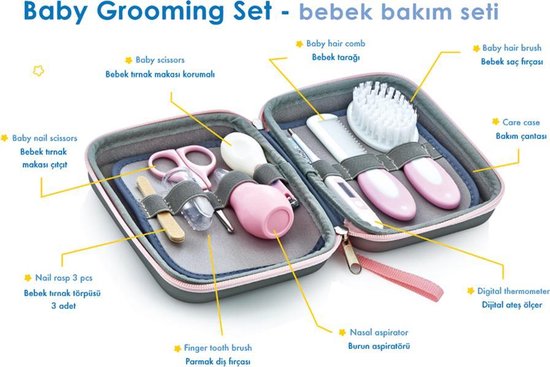 Babyjem 9-delige verzorgingsset - Roze van Babyjem — afbeelding 4
