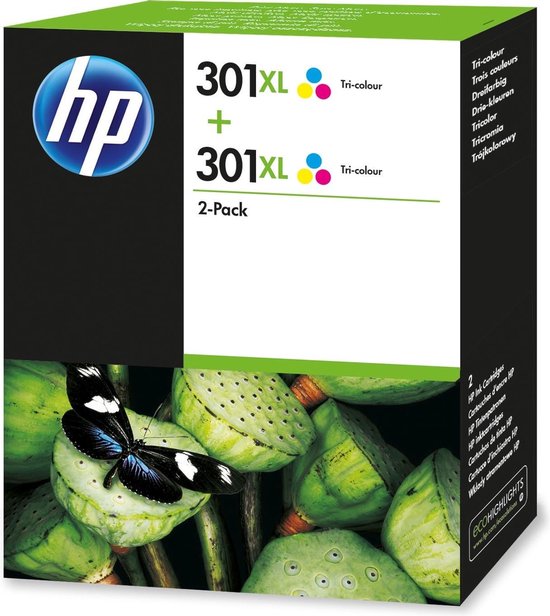 HP 301XL - Inktcartridge / Kleur / 2 Pack | bol.com
