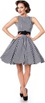 Belsira Swing jurk -S- Check Zwart/Wit