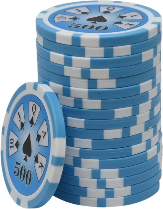 Afbeelding van het spel Royal Flush ABS Chips 500 lichtblauw (25 stuks)